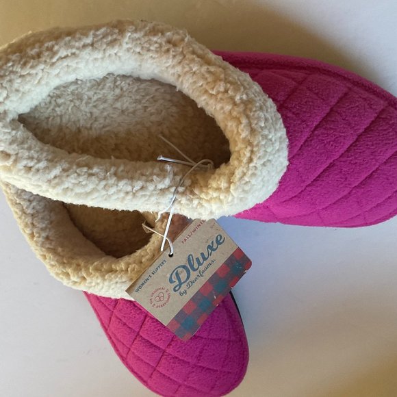 DEARFOAMS DELUXE Women's "Libby Quilted" Memory Foam Slippers NWT Size M 7-8 - Picture 2 of 6